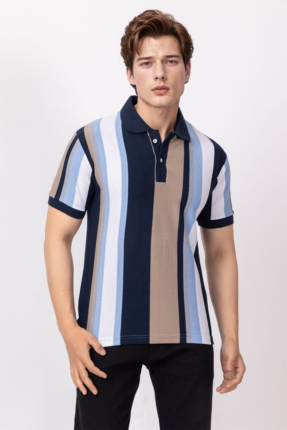 BLUE BIRD EYE POLO T-SHIRT