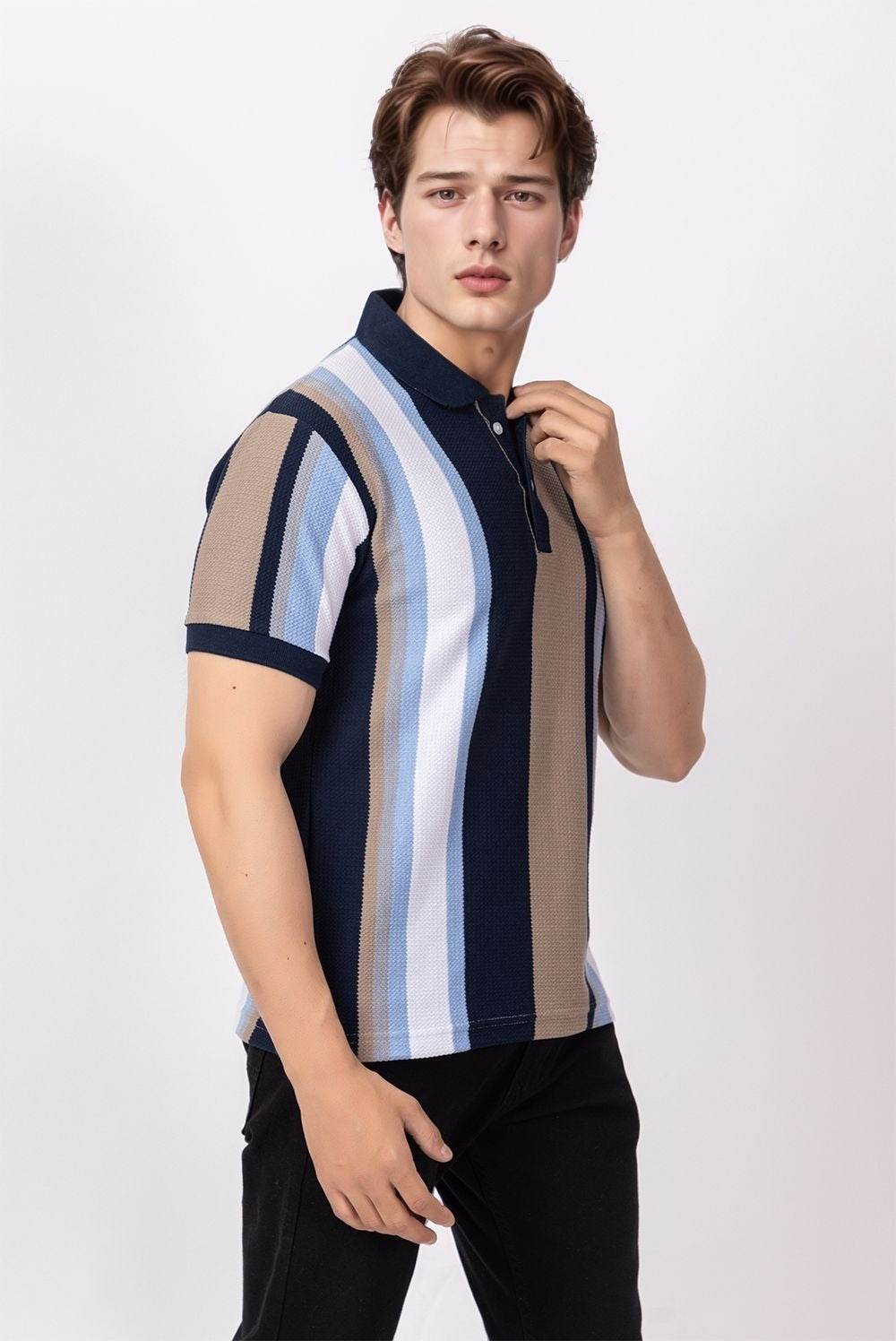 BLUE BIRD EYE POLO T-SHIRT