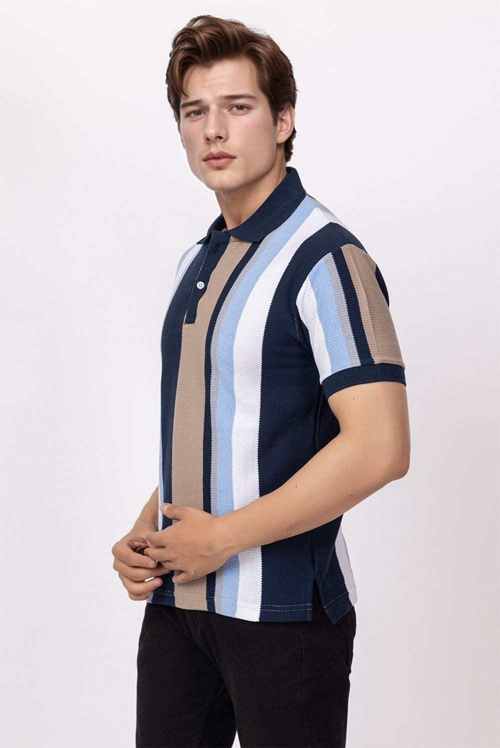 BLUE BIRD EYE POLO T-SHIRT