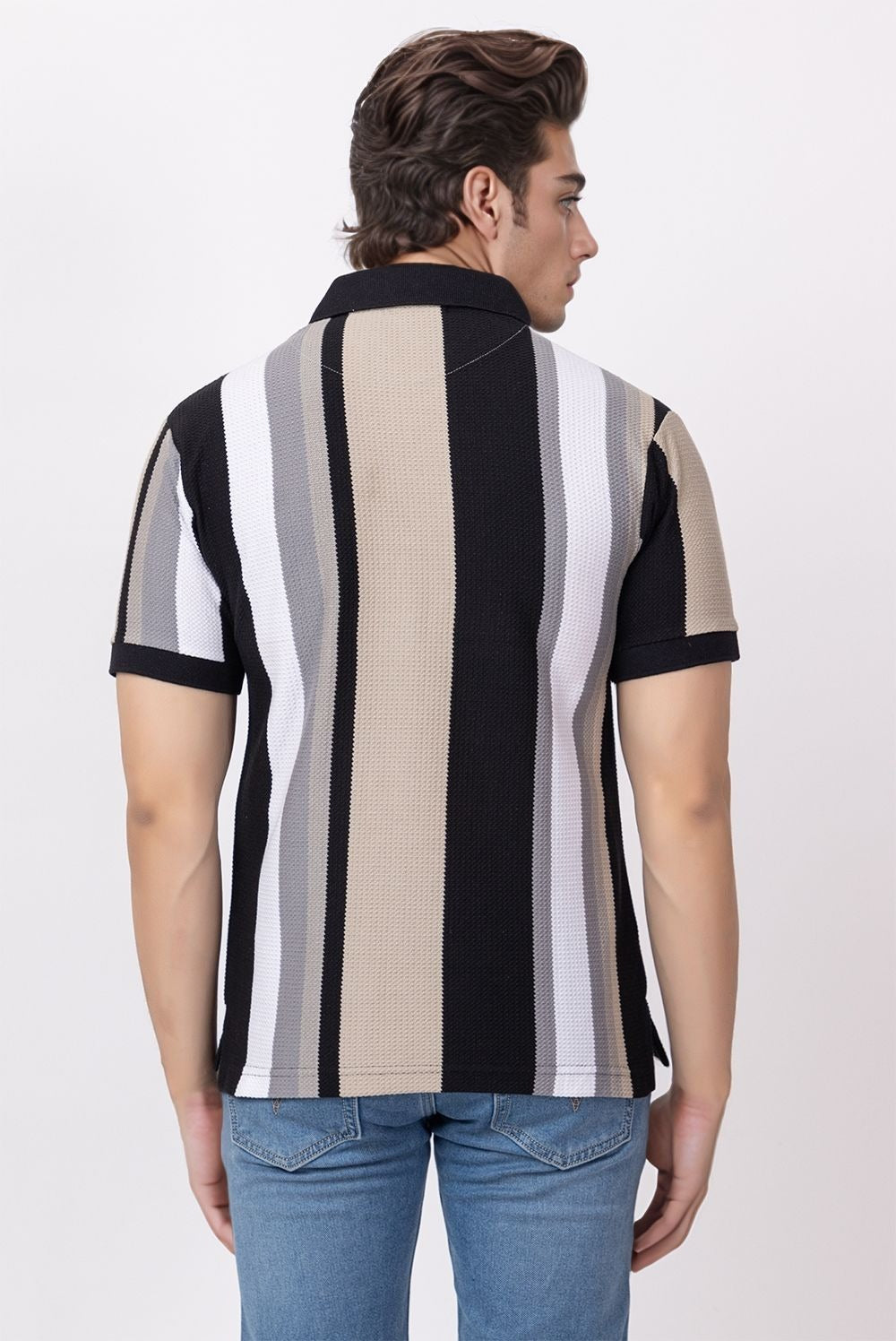 BLACK BIRD EYE POLO T-SHIRT