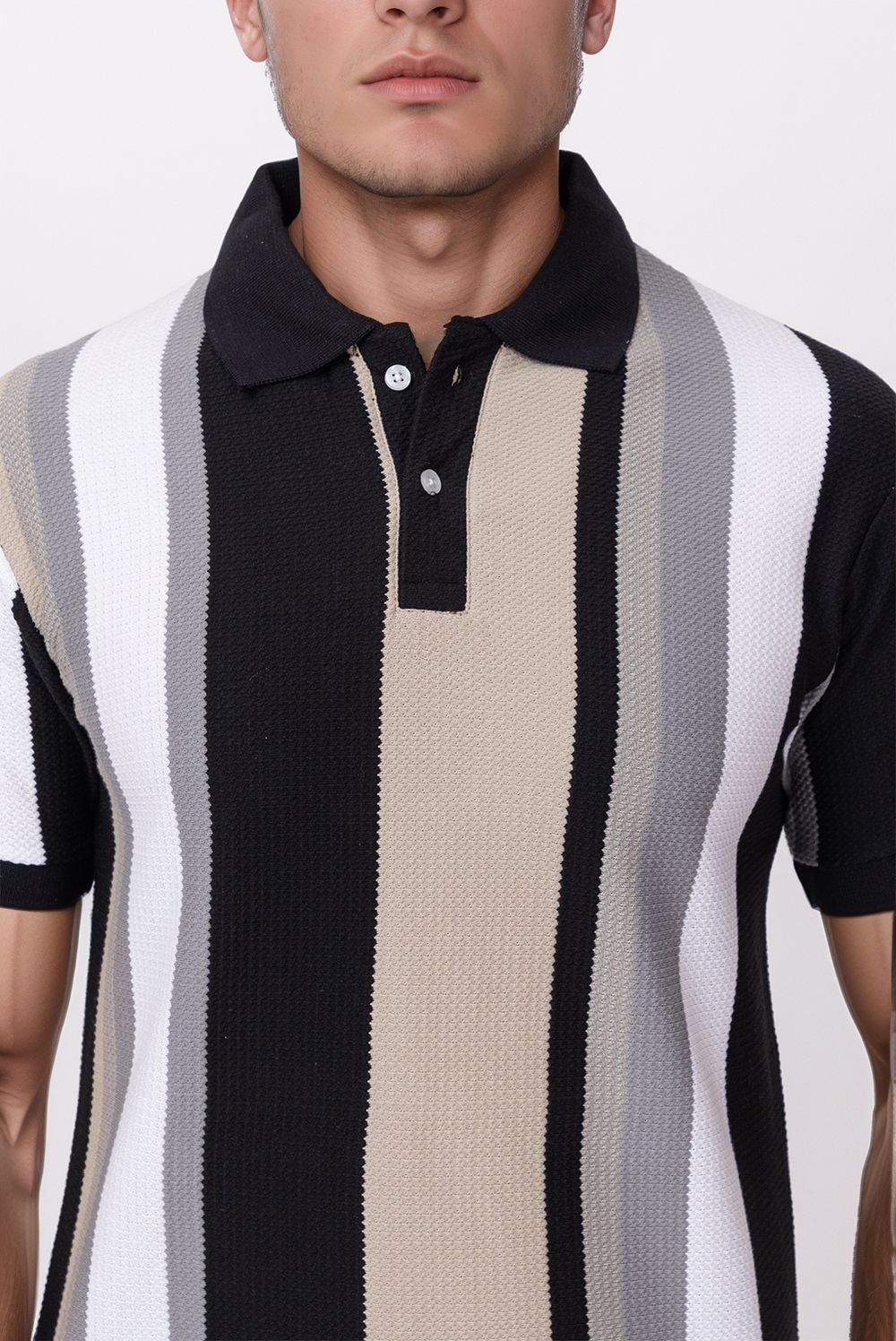 BLACK BIRD EYE POLO T-SHIRT